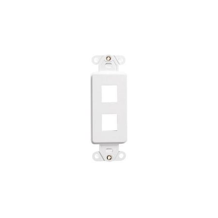 Leviton 2-Port Mounting Strap Unloaded, Decora Style Quickport, White 143603